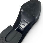 Hermes Fontaine Boots Long Shoes Fabric Leather Black Knit Exlibris — view 7