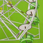 Hermes Carre 90 Scarf Grande Roue Ferris Wheel Green — view 5