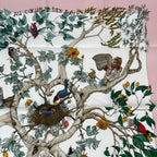 Hermes Carre 90 AU Coeur Des Bois in the Forest Scarf Silk Pink — view 4