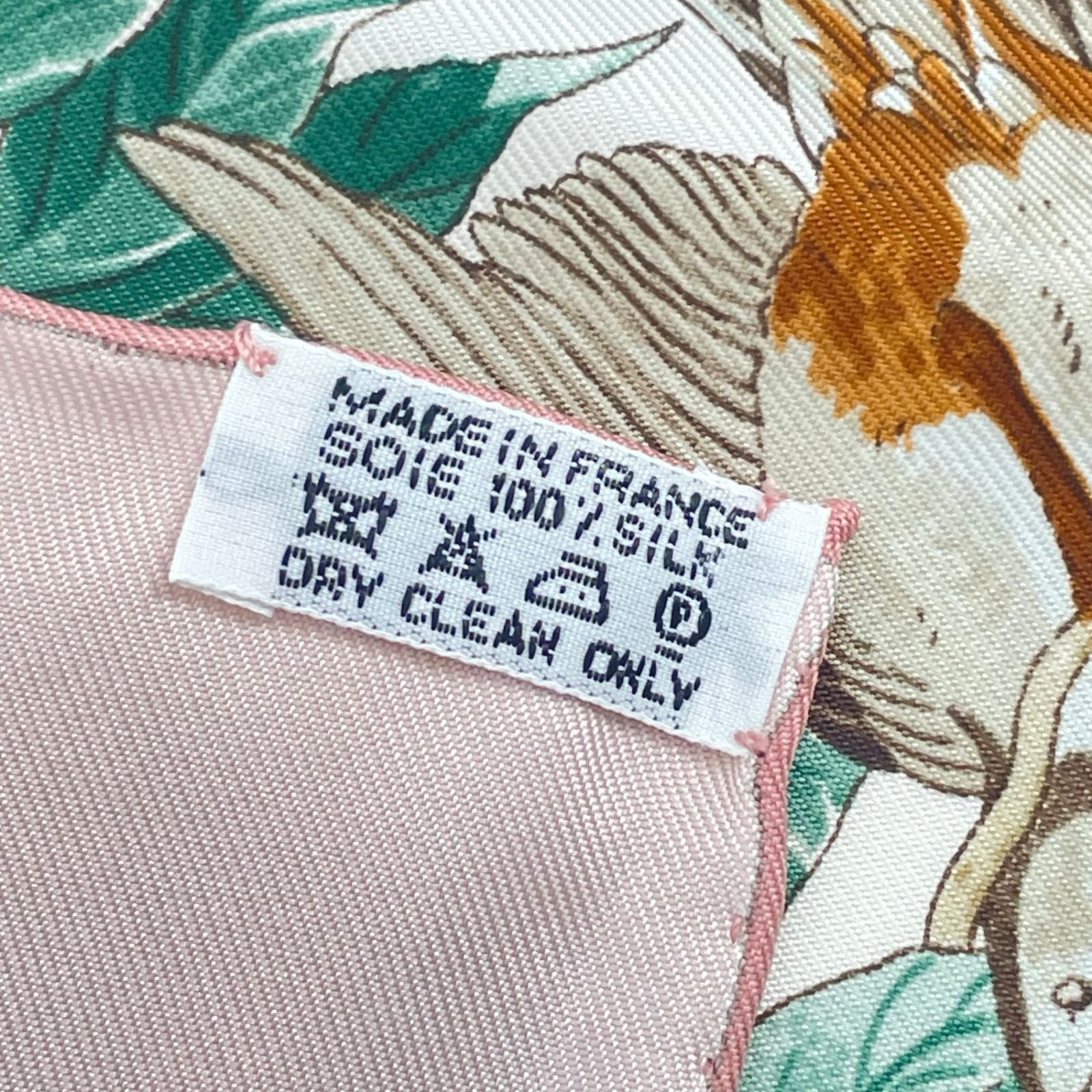 Hermes Carre 90 AU Coeur Des Bois in the Forest Scarf Silk Pink — view 8