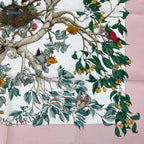 Hermes Carre 90 AU Coeur Des Bois in the Forest Scarf Silk Pink — view 6