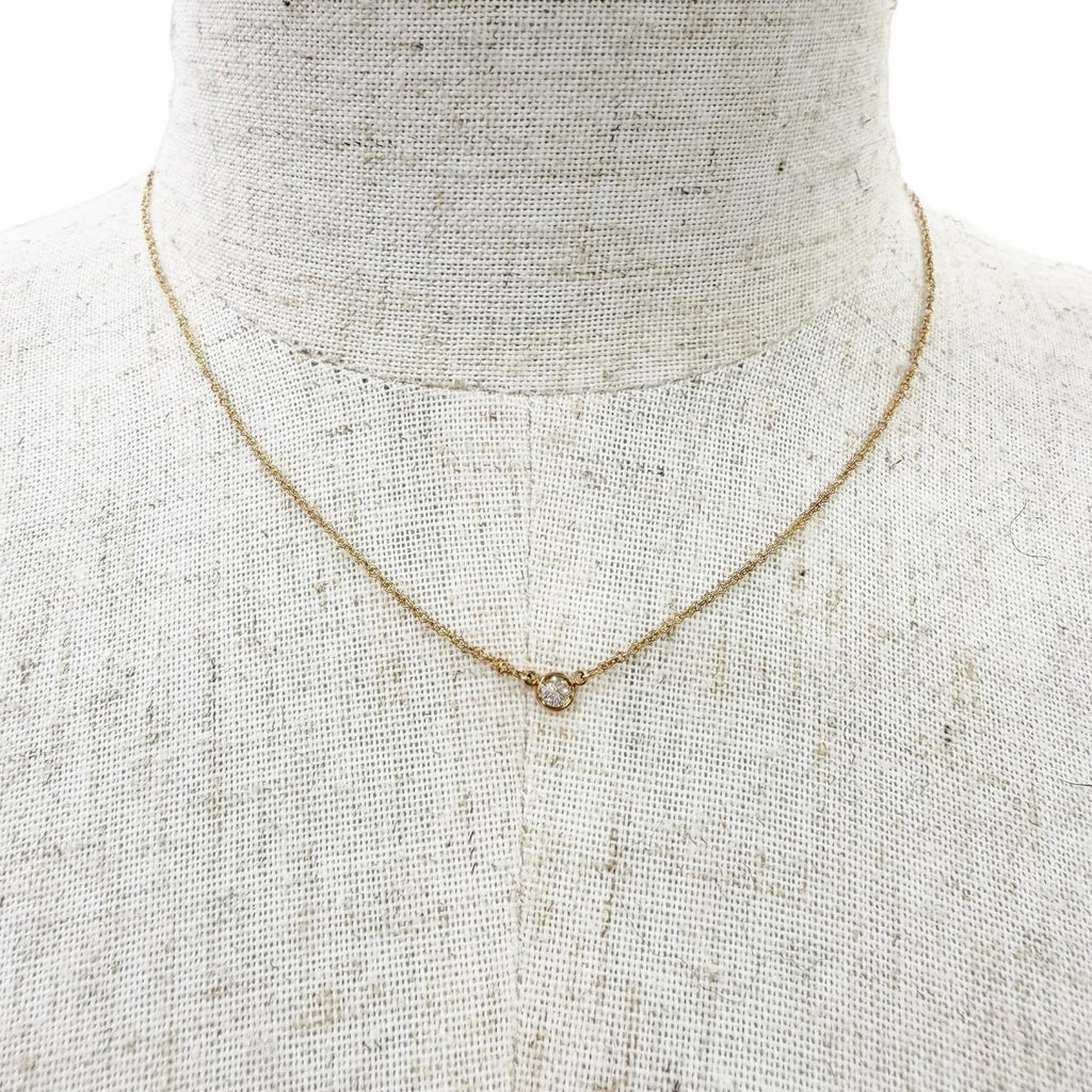 Tiffany & Co Elsa Peretti by the Yard Diamond Necklace 750 Yellow Gold — view 3