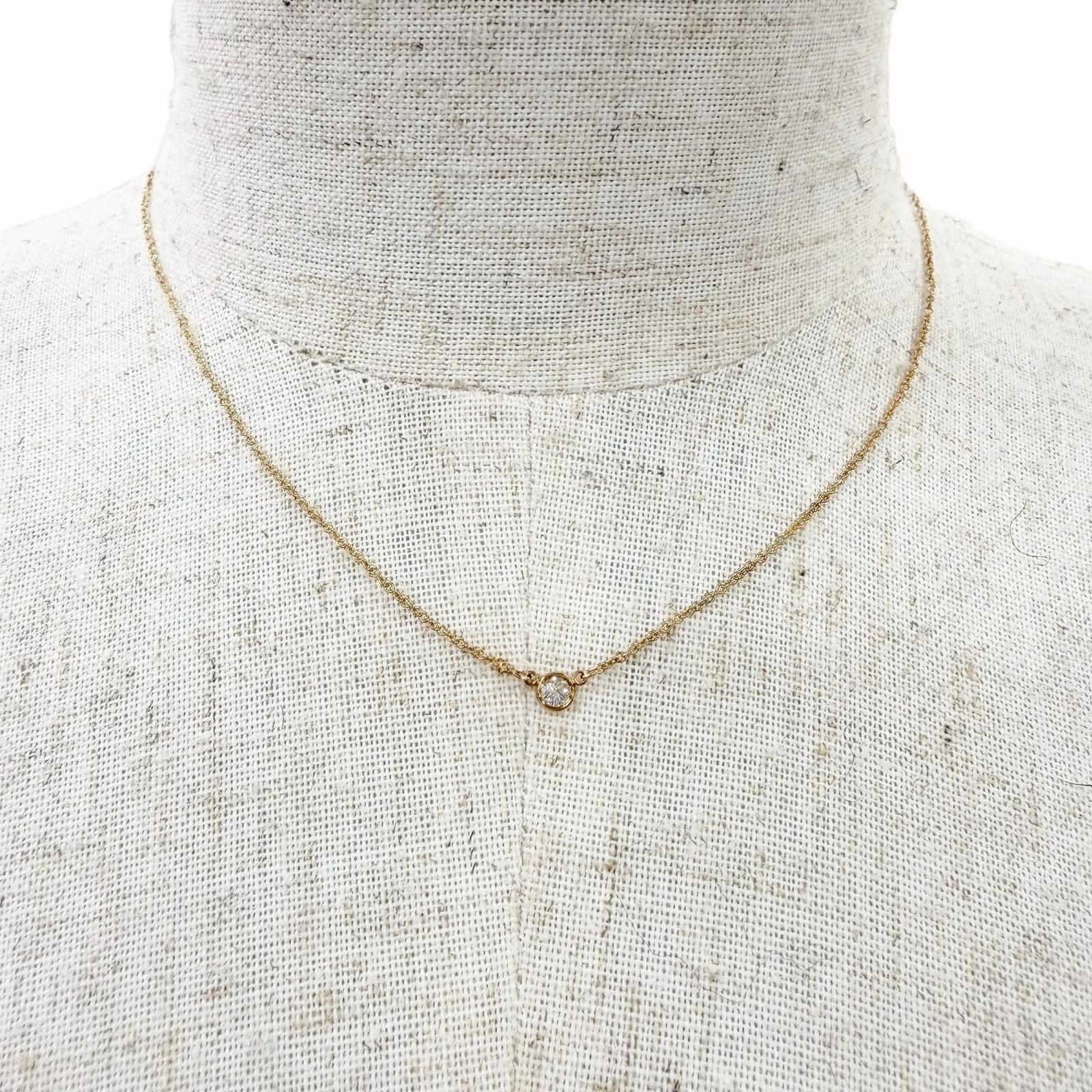 Tiffany & Co Elsa Peretti by the Yard Diamond Necklace 750 Yellow Gold — view 3