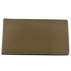 Hermes Citizen Twill Long Silk Etoupe Silver Leather Wallet — view 2