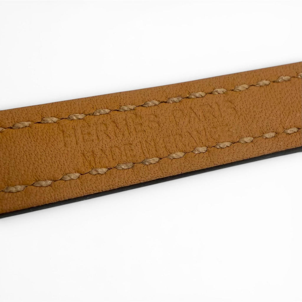 Hermes Croisier Double Tour Leather Silver Purchased in May Bracelet Black — view 5