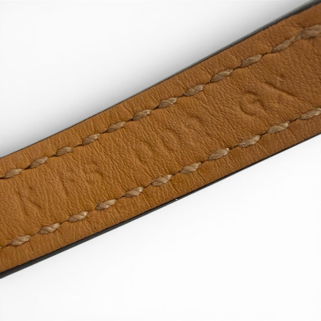 Hermes Croisier Double Tour Leather Silver Purchased in May Bracelet Black — view 6