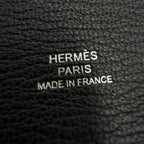 Hermes Calvi Chevre Misol Silver Coin Case Card Black — view 7