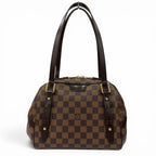 Louis Vuitton Damier Rivington PM Canvas Handbag Brown