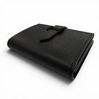 Hermes Bearn Veau Epsom So Black Logo Monochrome Card Case Business Holder — view 3