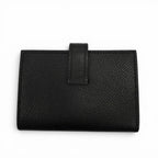 Hermes Bearn Veau Epsom So Black Logo Monochrome Card Case Business Holder — view 2