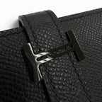 Hermes Bearn Veau Epsom So Black Logo Monochrome Card Case Business Holder — view 6