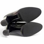 Celine Triomphe Side Zip Leather Ankle Boots Short Black — view 8