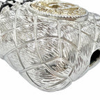 Chanel CC Logo Crown Quilted Airpods Case for Generation Silver — view 7