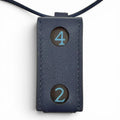 Hermes Coup de Blue Jean Navy 3 Dice Leather Necklace 85 cm