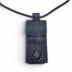 Hermes Coup de Blue Jean Navy 3 Dice Leather Necklace 85 cm — view 3