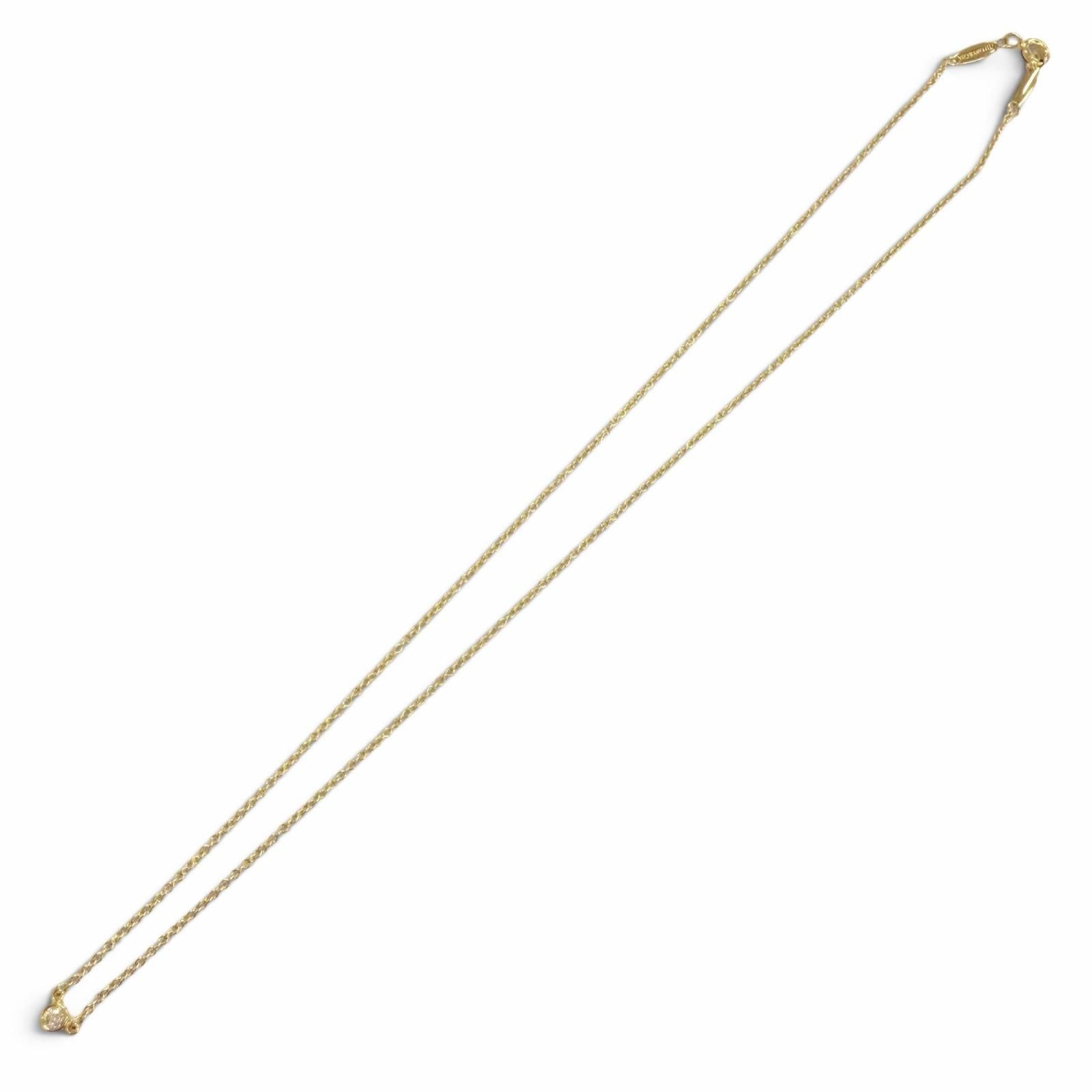 Tiffany & Co by the Yard 18k Gold Diamond Frame Diameter 3.4 Necklace Yellow — view 3