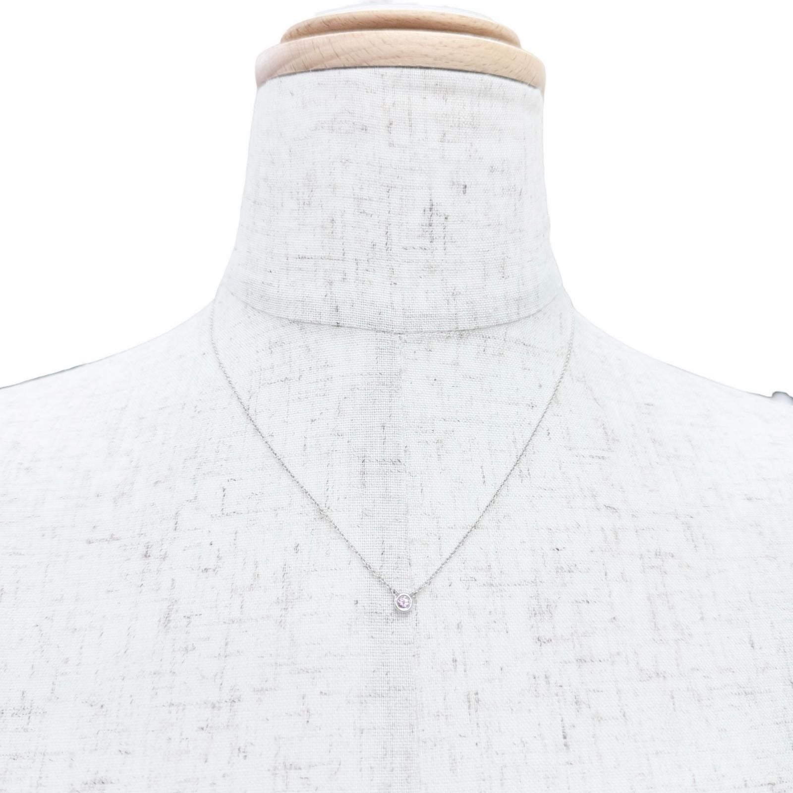 Tiffany & Co by the Yard 925 Pink Saffiano Pendant Silver — view 2