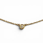 Tiffany & Co by the Yard Elsa Peretti 750 Diamond Diameter 3.4 Necklace Yellow
