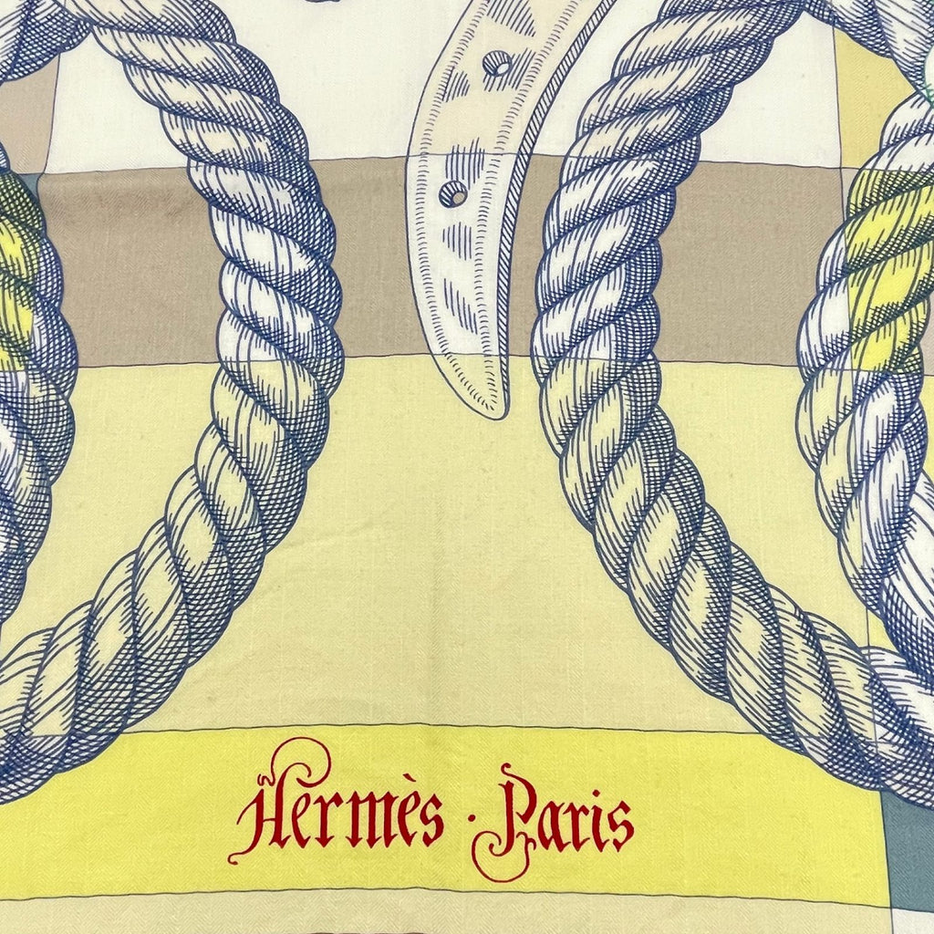 Hermes Carre 140 Large Della Cavalleria Scarf Cashmere Multicolor — view 6