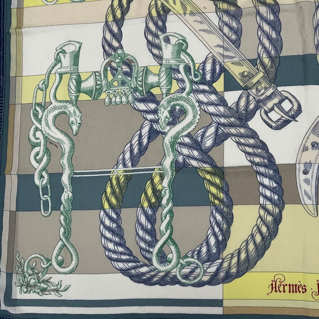 Hermes Carre 140 Large Della Cavalleria Scarf Cashmere Multicolor — view 4