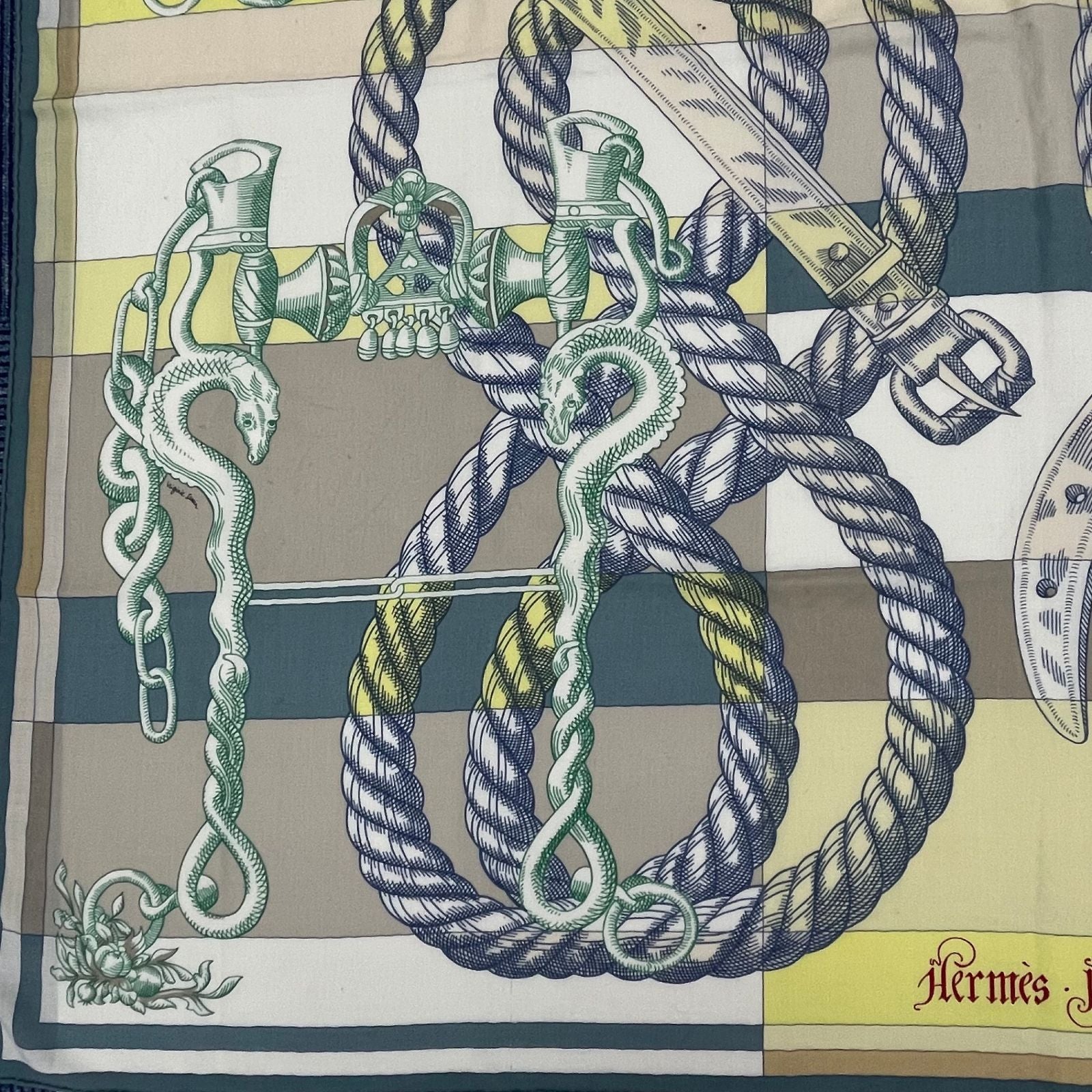 Hermes Carre 140 Large Della Cavalleria Scarf Cashmere Multicolor — view 4