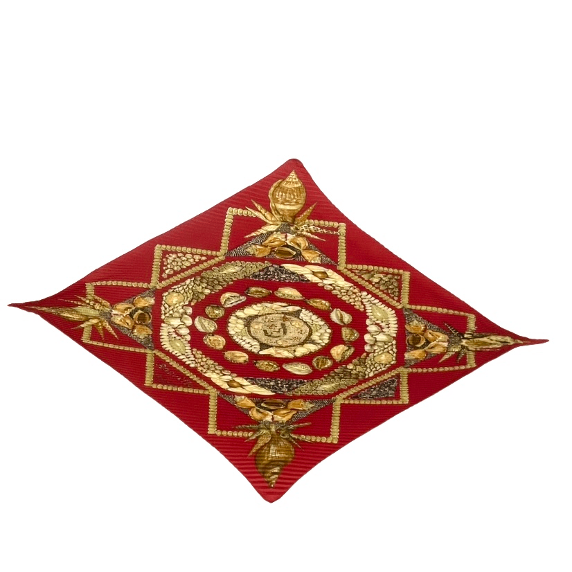 Hermes Rocaille Seashell Pleated Scarf Silk — view 2