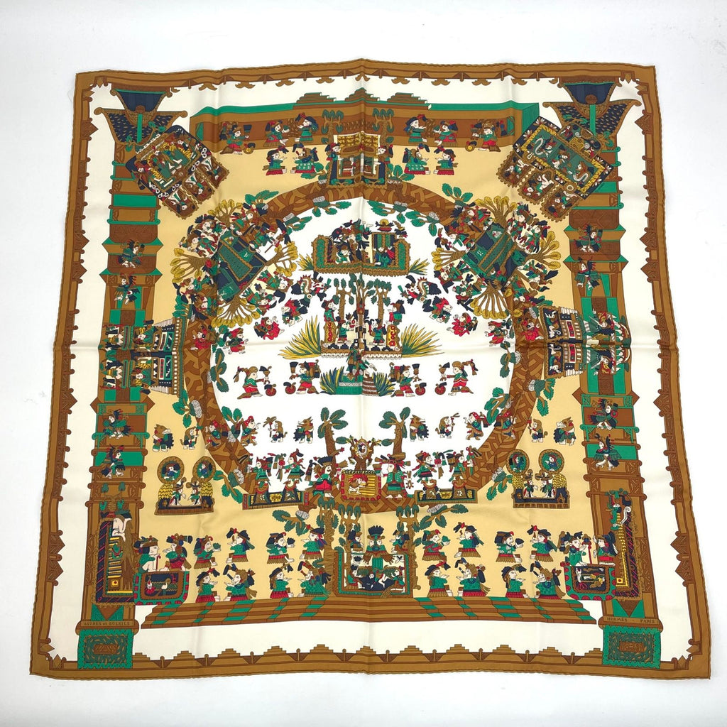 Hermes Scarf Silk Carre 90 Astres Et Soleils Celestial Bodies and the Sun Blawan