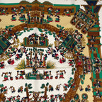Hermes Scarf Silk Carre 90 Astres Et Soleils Celestial Bodies and the Sun Blawan — view 3