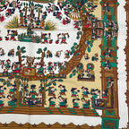Hermes Scarf Silk Carre 90 Astres Et Soleils Celestial Bodies and the Sun Blawan — view 5