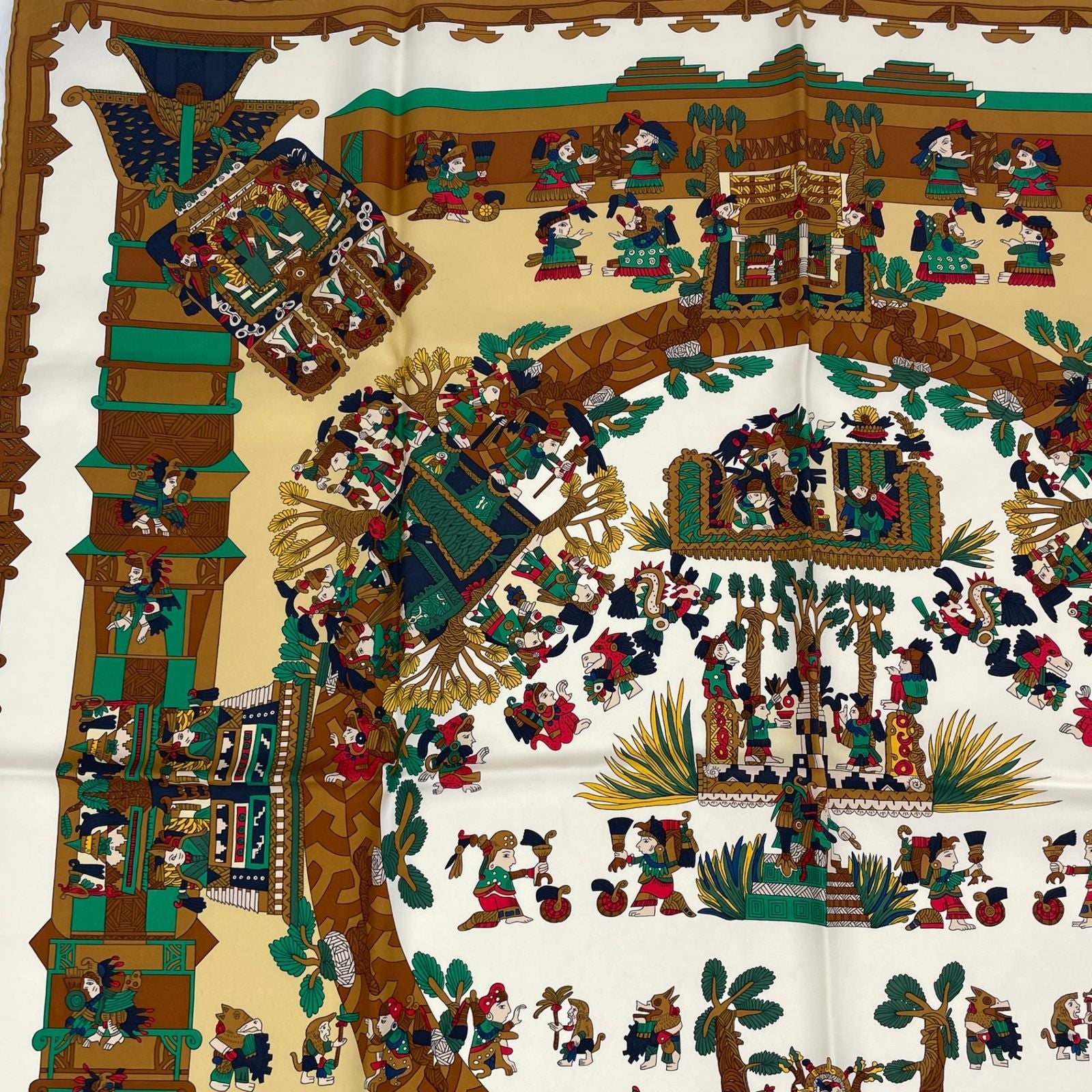 Hermes Scarf Silk Carre 90 Astres Et Soleils Celestial Bodies and the Sun Blawan — view 2