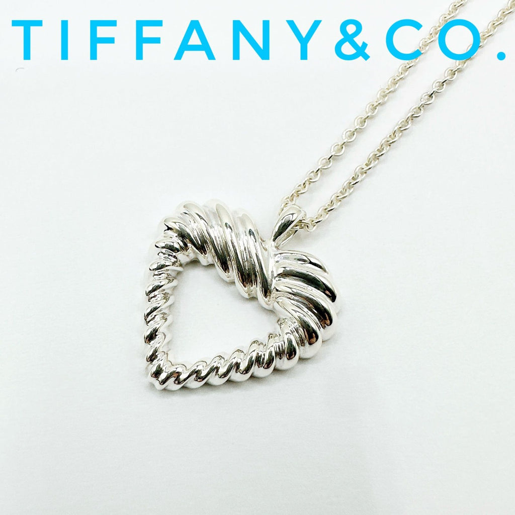 Tiffany & Co Twist Heart Silver Necklace 46 cm