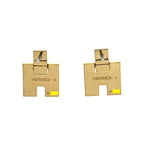 Hermes Irene Earrings Gold Orange — view 7