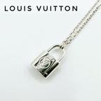 Louis Vuitton Lockit Silver Necklace 50 cm