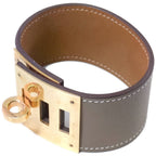 Hermes Tall Bracelet Beige Alloy Plated — view 3