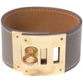 Hermes Tall Bracelet Beige Alloy Plated