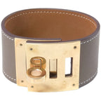 Hermes Tall Bracelet Beige Alloy Plated