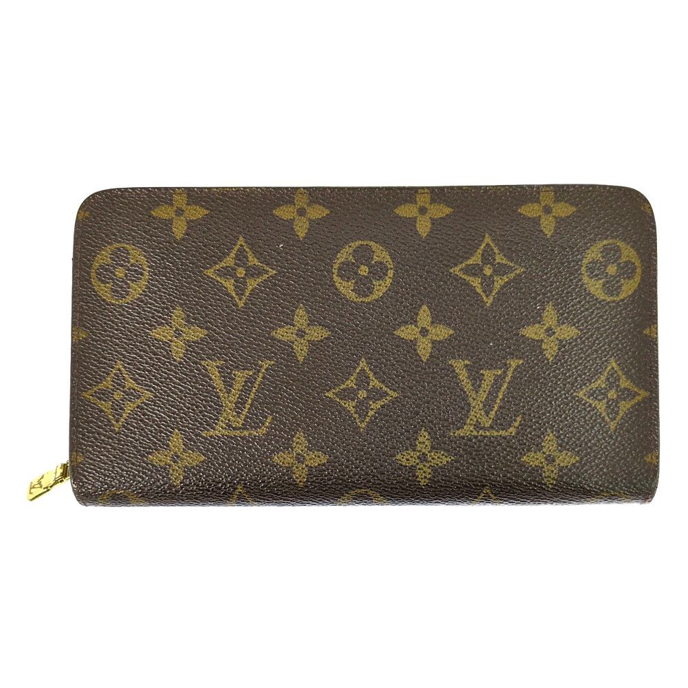 Louis Vuitton Monogram Porto Viemones Zip Around Wallet Brown