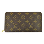 Louis Vuitton Monogram Porto Viemones Zip Around Wallet Brown