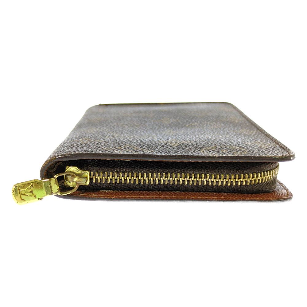 Louis Vuitton Monogram Porto Viemones Zip Around Wallet Brown — view 3
