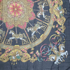 Hermes Carre 140 Large Luna Park Amusement Scarf Silk Black — view 5
