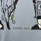 Hermes Carre 90 Silk Scarf Paddock Gray — view 6