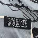 Hermes Carre 90 Silk Scarf Paddock Gray — view 8