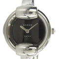 Gucci Watch Quartz Bangle Black Dial Silver
