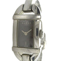 Gucci Watch Quartz Bangle Square Logo Silver