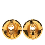 Chanel CC Logo Quilted Round Earrings 23 Gold Plated — view 2