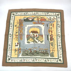Hermes Carre 90 RE Tour a la Terre Return Silk Scarf Blawan