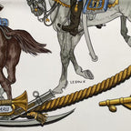 Hermes Carre 90 Marine Et Cavalerie Sea and Cavalry Silk Scarf White — view 5