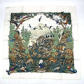 Hermes Carre 90 Sichuan Silk Scarf White