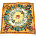 Hermes Carre 90 Scarf Silk Prieres AU Vent Prayer in the Wind Orange