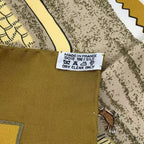 Hermes Carre 90 RE Tour a la Terre Return Silk Scarf Blawan — view 6